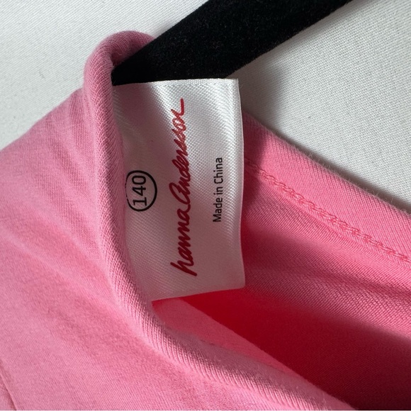 Hanna Andersson Pink Short Sleeve Dress Girls Size 10 - Picture 4 of 4